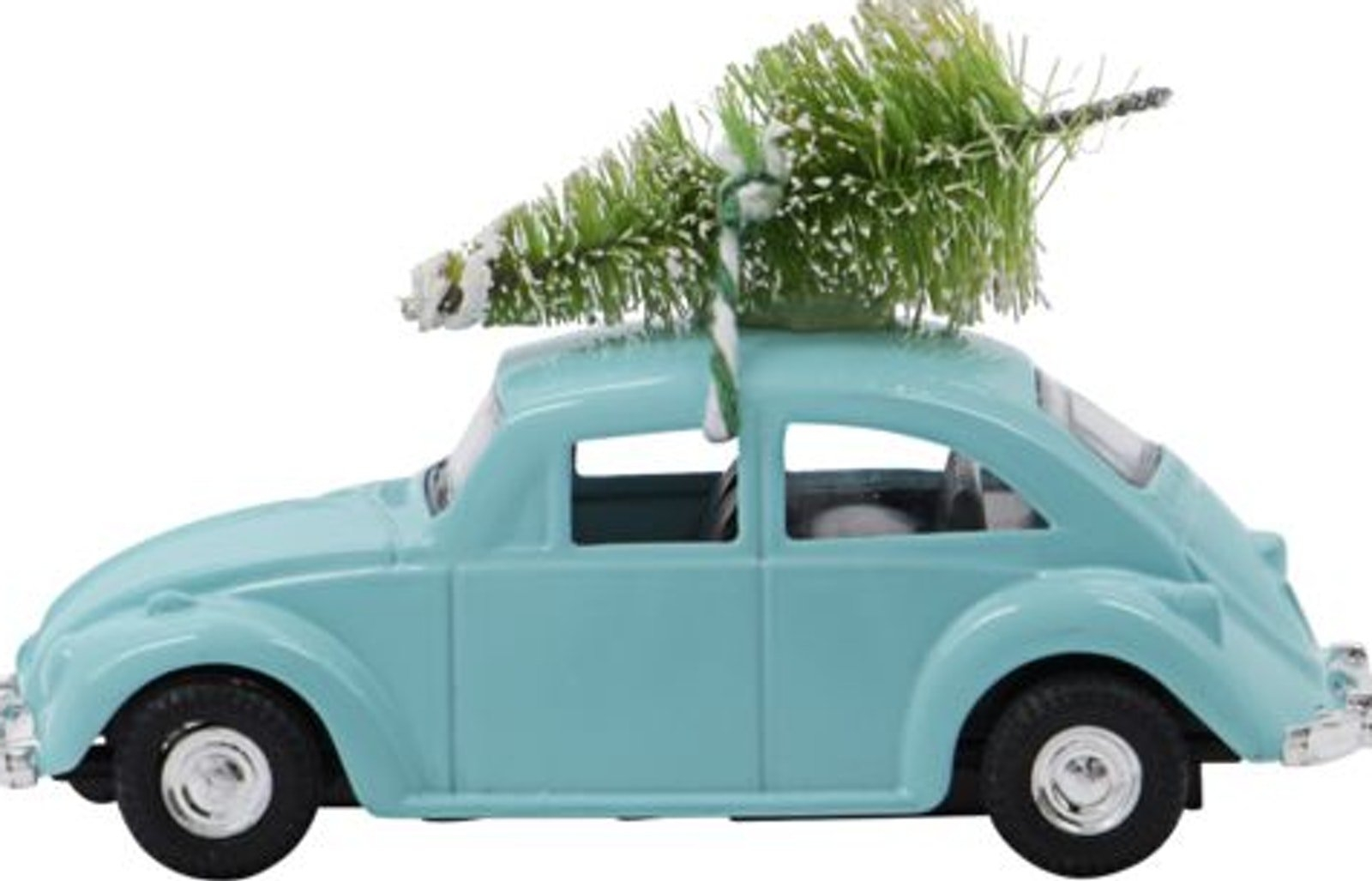 Julebil dekoration House Doctor MINI Xmas car lyseblå 8,5 cm