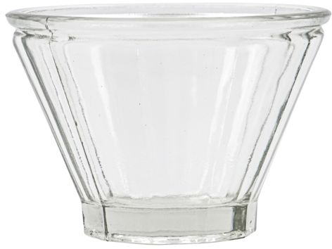 Fyrfadsstage House Doctor Fren rillede glas Ø10ÃH7 cm klar