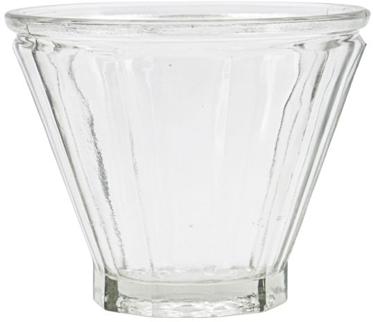 Fyrfads- og lysestage House Doctor Fren håndlavet klar glas Ø11,5 cm H9 cm