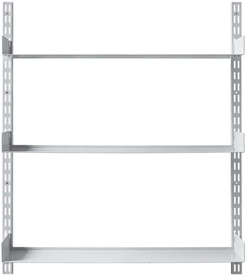 Vægreol opbevaringsreol House Doctor Fari grå stål med justerbare hylder H100xB90x20 cm