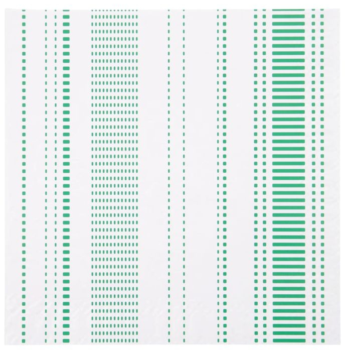 Middagsservietter House Doctor Code 16,5 x 16,5 cm grøn mønster papirservietter 40 stk