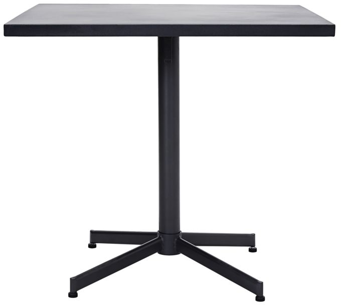 Udendørs cafébord House Doctor Helo mat sort jern 80x80 cm