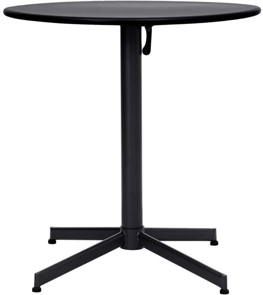 Udendørs cafébord House Doctor Helo mat sort Ø70 x H72 cm