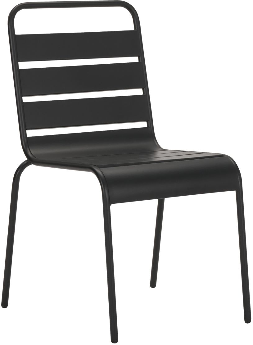 Udendørs spisebordsstol House Doctor Helo sort stål H81ÃB50ÃL54 cm