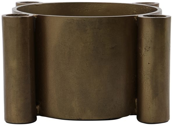 Lysestage House Doctor Four antik messing, aluminium D15ÃH10 cm  -  adventslysestage
