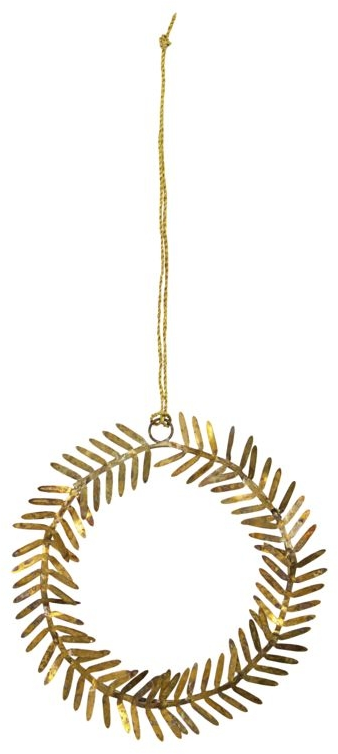 Juleornament House Doctor Lamet messing Ø9 cm  -  kransformet klassisk julepynt