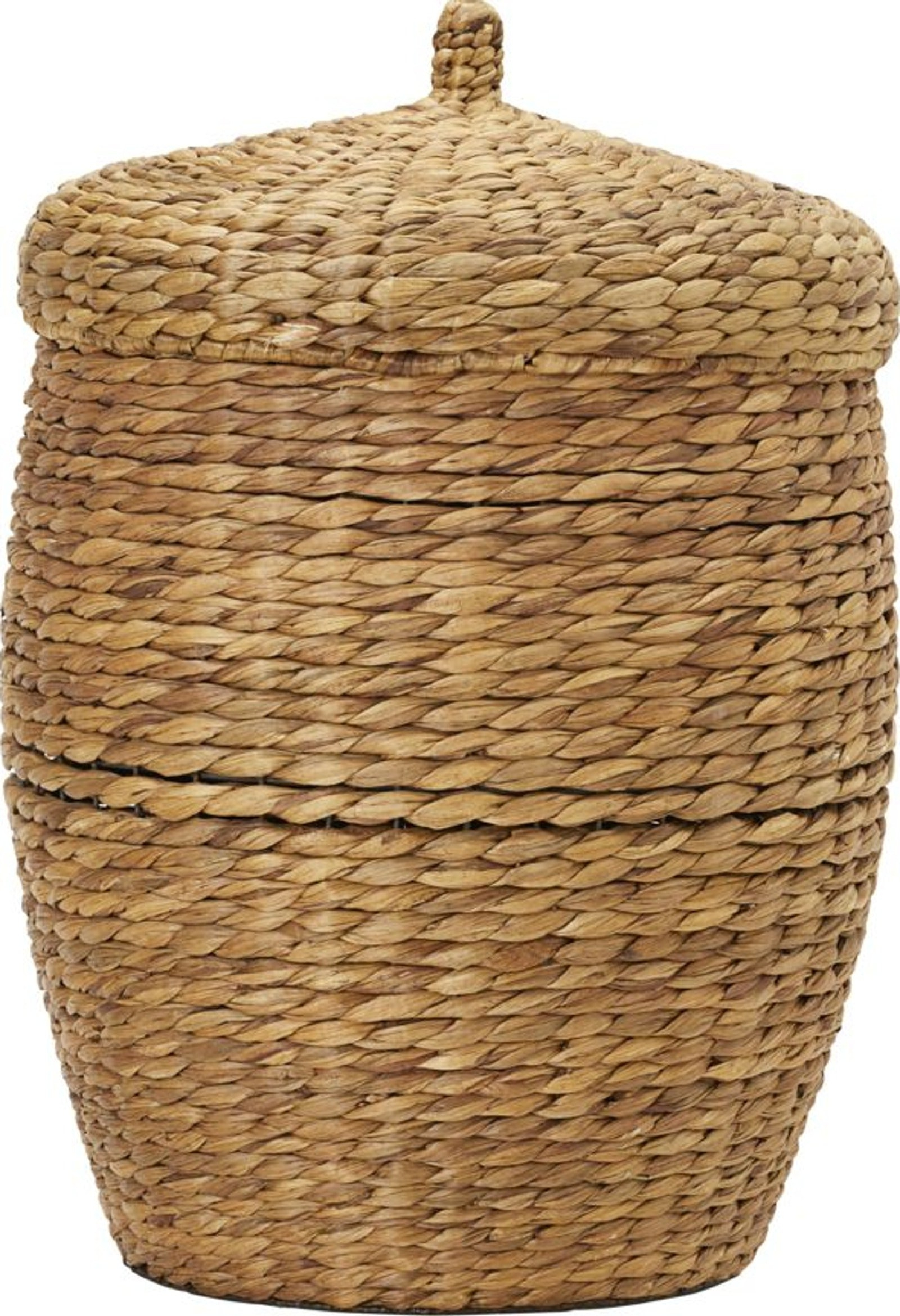 Opbevaringskurv med låg House Doctor Aske Ø45xH60 cm Natural søgræs