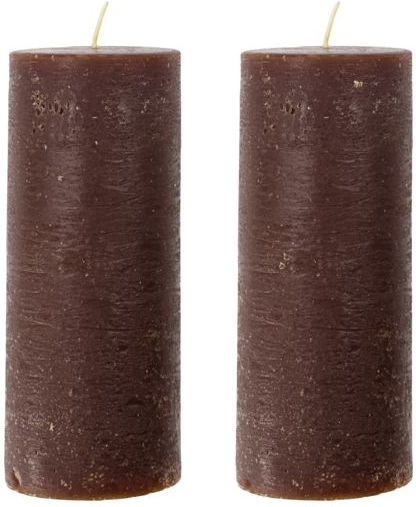 Bloklys Stearinlys House Doctor Rustic Wax Cognac Ø6,3Ã15 cm