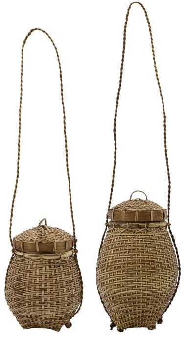Sæt Af 2 Opbevaringskurve House Doctor Balie Håndvævet Bambus/Rattan D18ÃH16 cm Natur