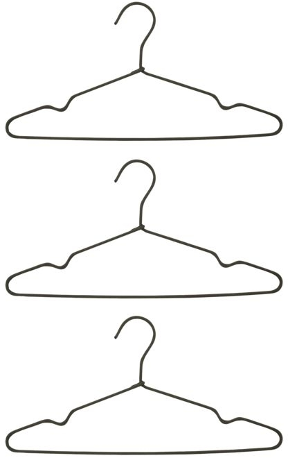 Tøjbøjler House Doctor Wire sæt 3 stk mørkegrå H20,8ÃB40,2 cm