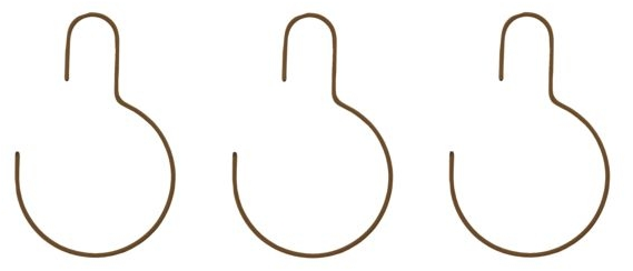 Rund bøjlesæt 3 stk House Doctor Wire jern/nylon brun H21,5ÃB13,5 cm