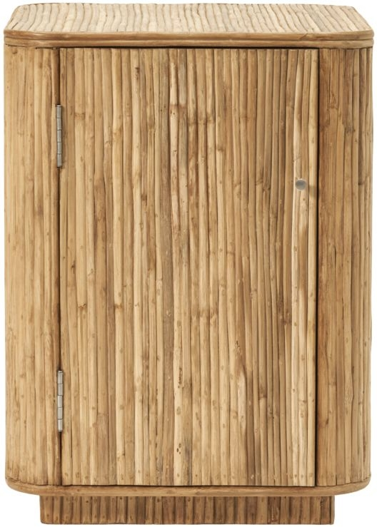 Vitrineskab House Doctor Gro natur MDF og håndlavet rattan H70xB48xL48 cm