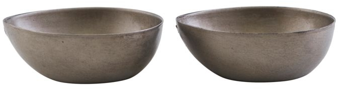 Fyrfadsstager House Doctor Egg gunmetal jern 6x7 cm pakke med 6