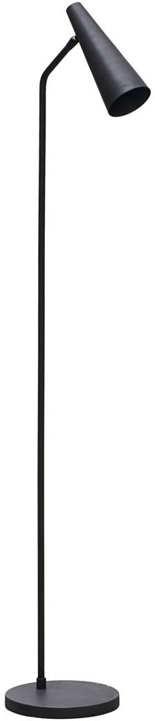 Gulvlampe House Doctor Precise mat sort 124 cm i jern og messing