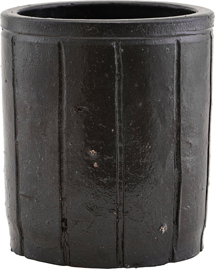 Urtepotte/lerpotte House Doctor Julian Ø15 H17 cm brun glasur