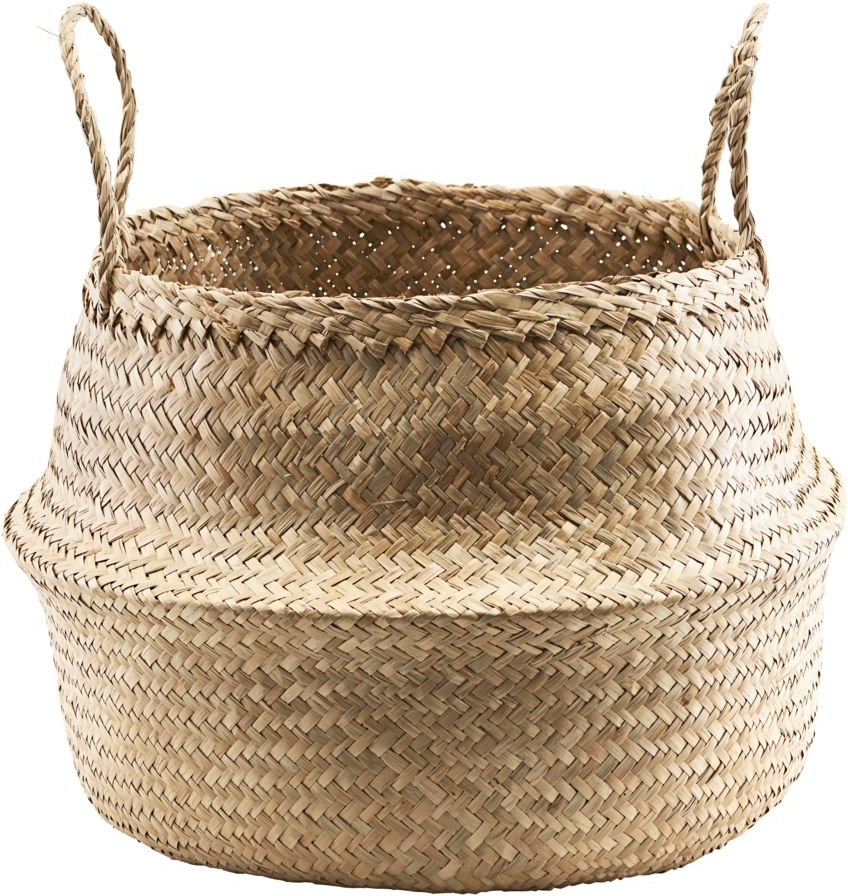 Opbevaringskurv House Doctor Tanger i søgræs natur Ø45 x H32 cm
