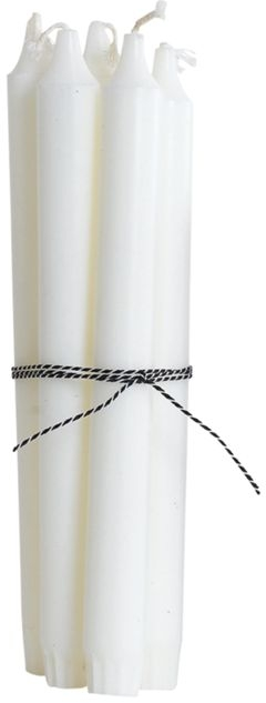 Stagelys taperlys stearin House Doctor Stagelys hvid Ø2,3x24 cm