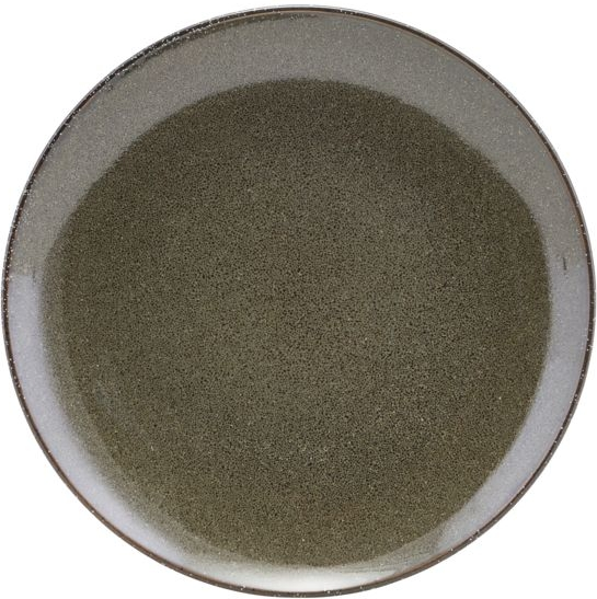 Frokosttallerken House Doctor Lake stentøj mørkegrøn Ø21,4 cm