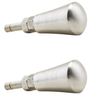 Håndtag / greb House Doctor Knop messing, sølvfinish Ø1,6 cm