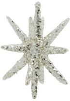 Julestjerne ornament House Doctor Spike, glas julepynt, sølv, H7,5 cm