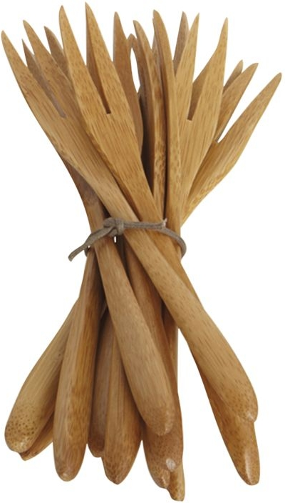 House Doctor Bamboo Gaffelsæt 12 stk 100% bambus 14 cm natur