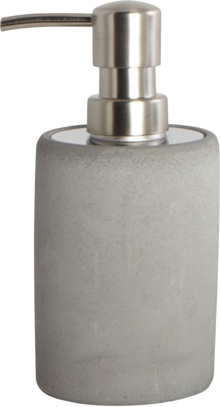 Sæbedispenser House Doctor Cement-serie grå cement og rustfrit stål Ø7,6 x H17,1 cm