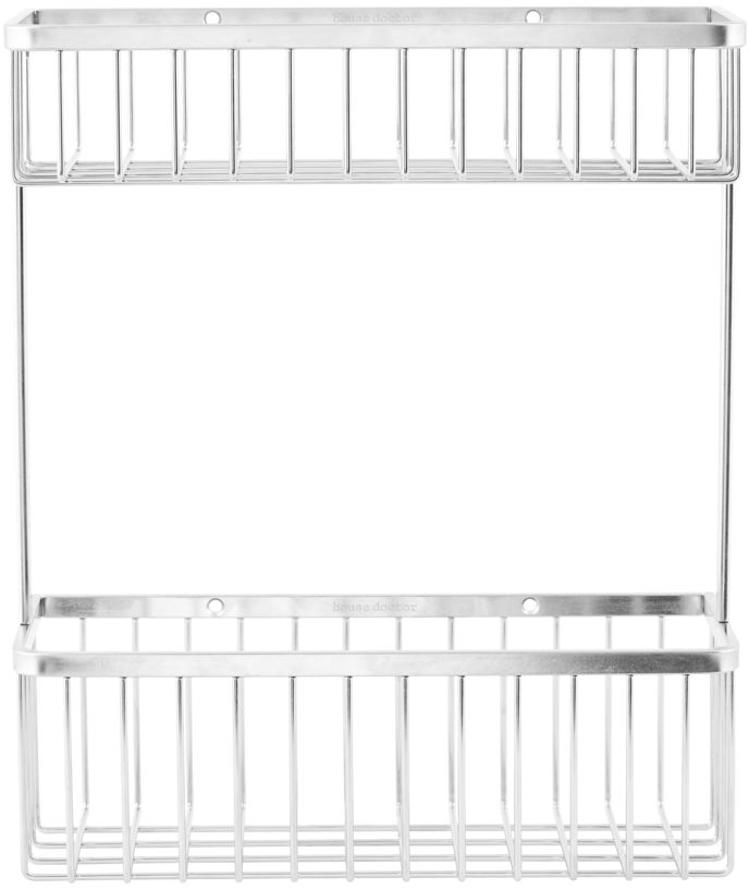 Dobbeltkurv til badeværelset House Doctor Bath i rustfrit stål 33x11x28 cm