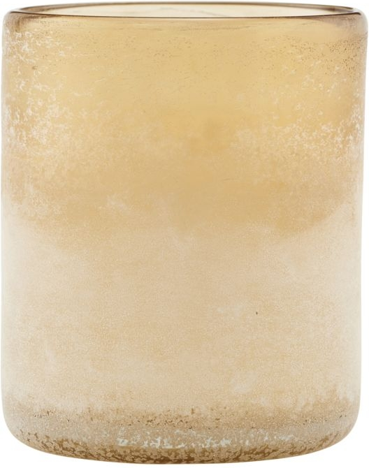 Fyrfadsstage / lysestage House Doctor Mist, lysebrun matglas Ø9,5 x H11,5 cm