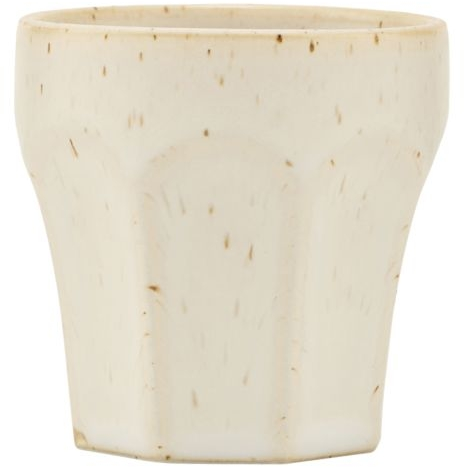 Espressokop House Doctor Berica stentøj beige Ø6,2 x H6,3 cm uden hank riflet overflade