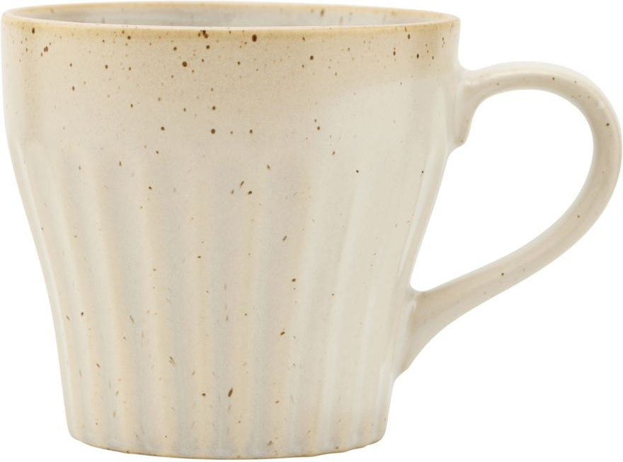 House Doctor Berica stentøjskop beige riflet struktur Ø9,1 x H8,6 cm