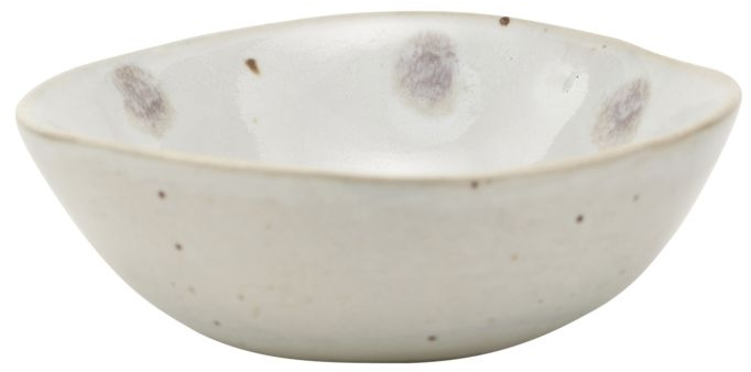 Skål / Serveringsskål House Doctor Dots Stentøj Ø8,8 cm Hvid/Grøn