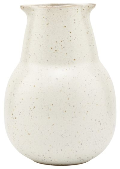 Porcelænskande mælke-/flødekande House Doctor Pion grå/hvid Ø5,5Ã12 cm