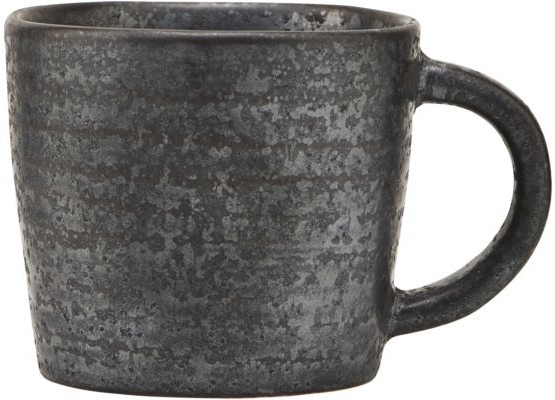 Espressokop House Doctor Pion sort-brun porcelæn Ø6 x H5,5 cm rustik glasur