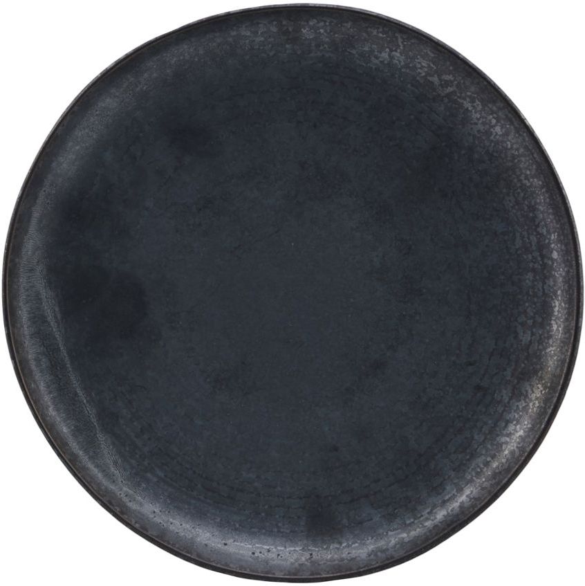 Middagstallerken House Doctor Pion porcelæn Ø28,5 cm mat sort/brun