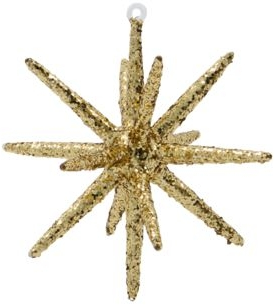 Ornament julekugle House Doctor Spike i glas brun glimmer Ø12 cm julepynt