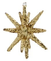 Glasornament julepynt House Doctor Spike brun med glimmer Ø7,5 cm