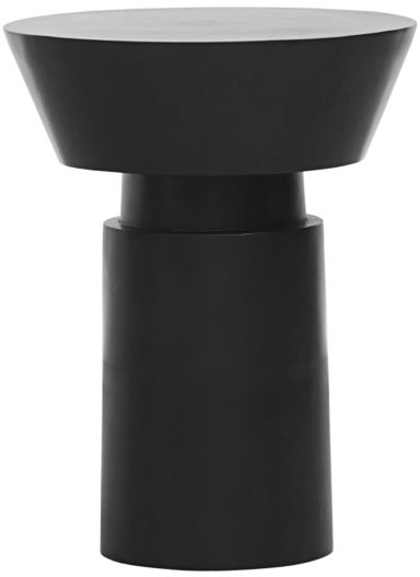 Sidebord House Doctor Nanded Ø40 x H50 cm aluminium sort antik hjørne- og bakkebord