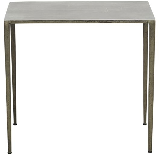 Side-, hjørne- og bakkebord House Doctor Ranchi jern industrielt design nikkelfinish 45x50x50 cm