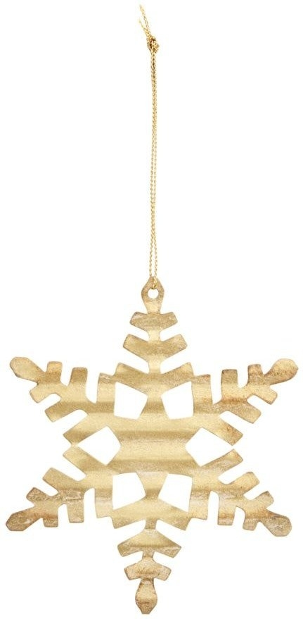 Ornament House Doctor Tin Plate Snowflake guld Ø11,7 cm