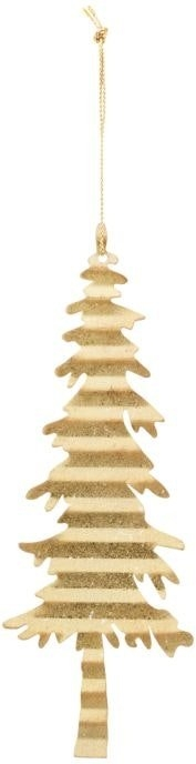 Juleornament House Doctor Tin Plate Tree metal Ø17,5 cm guld