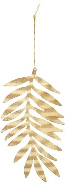Ornament House Doctor Tin Plate Leaf guld Ø15 cm julepynt og dekoration