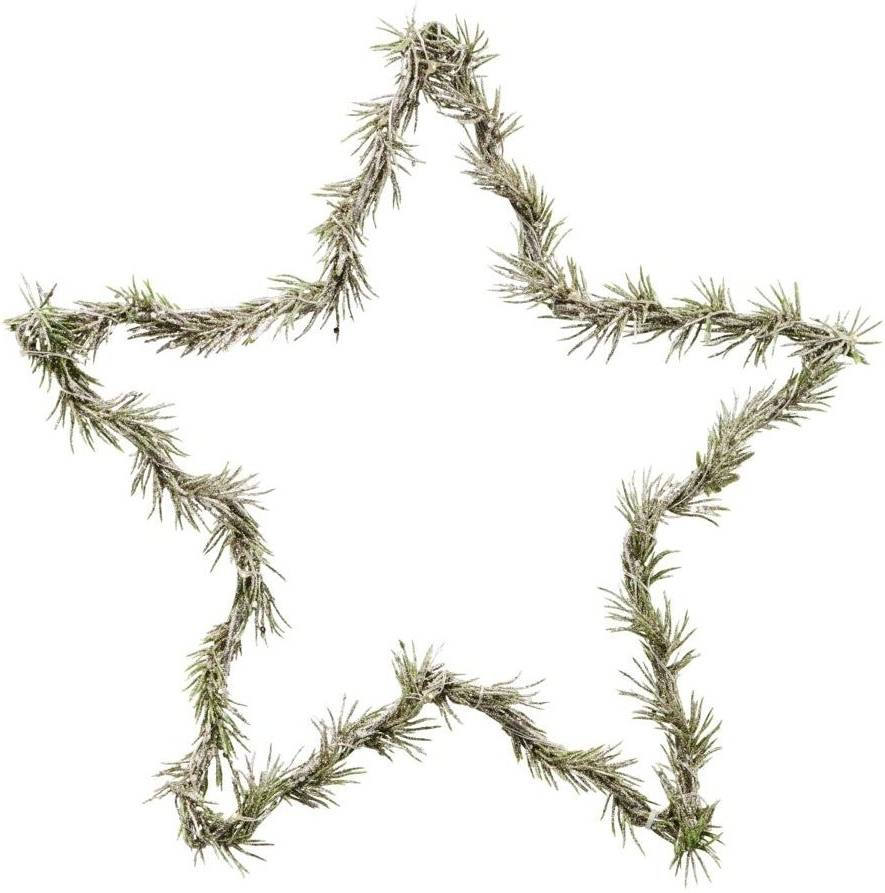 Julekrans dørkrans House Doctor Star natur Ø33 cm med 10 LED-lys