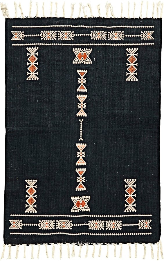 Gulvtæppe House Doctor Mila 60 x 90 cm sort