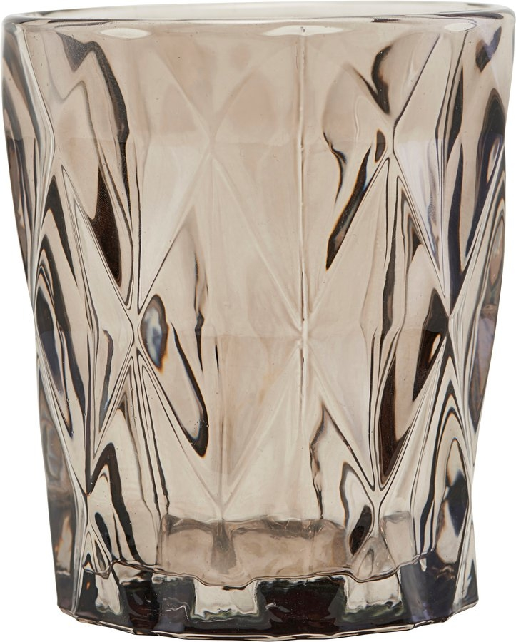 Lysestage House Doctor Facet brun glas Ø8,25 x H9,8 cm