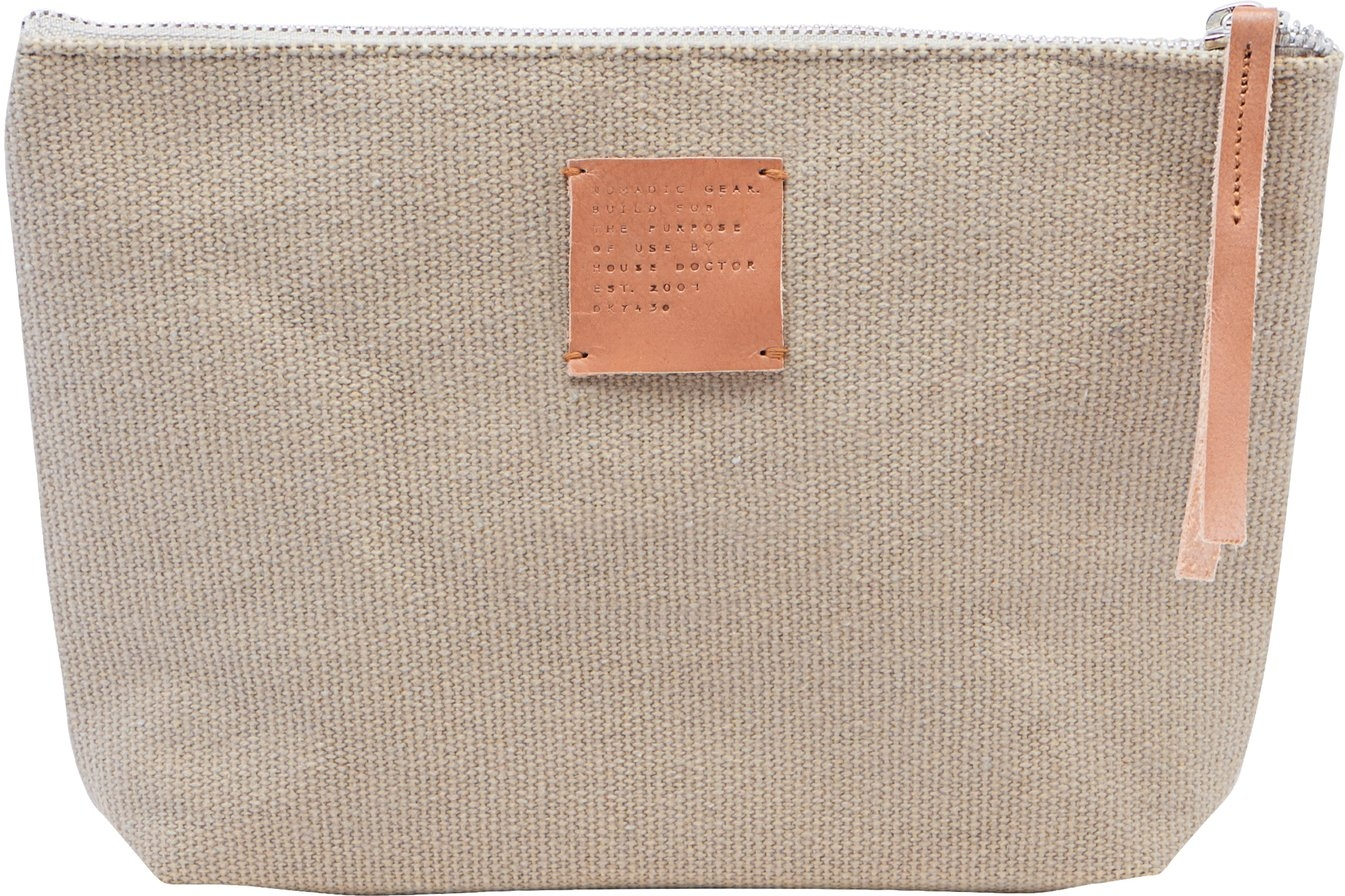 House Doctor Esa toilettaske og makeuptaske i bomuld grå 21x10x30 cm