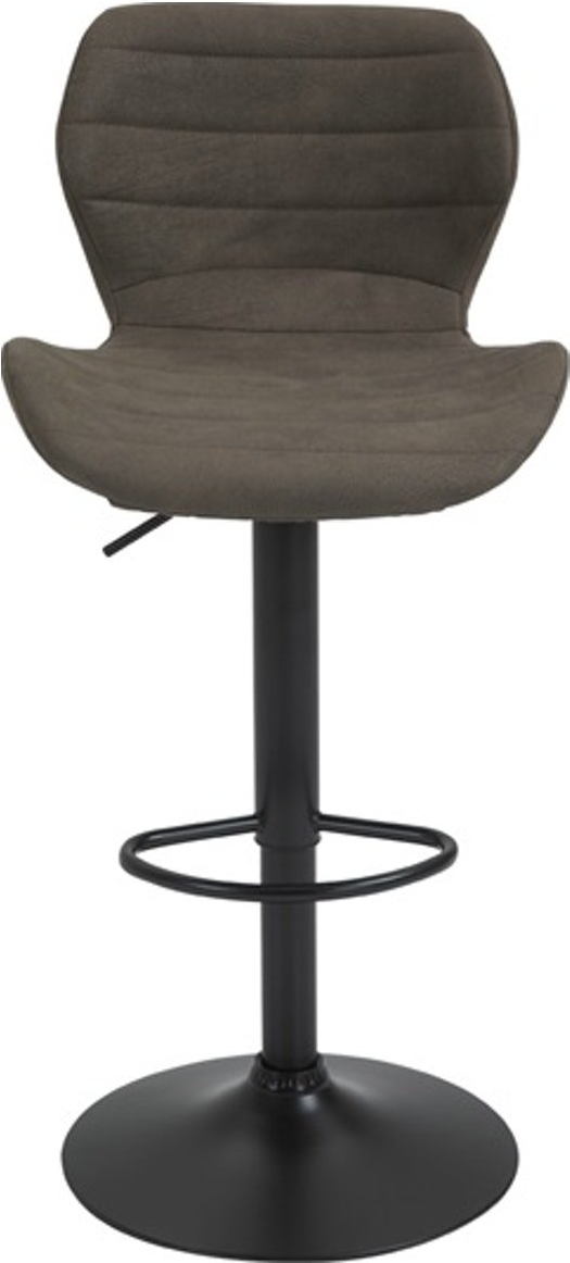 Barstol House of Sander Bola justerbar højde 87-108 cm oliven mikrofiber imiteret ruskind