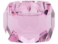 Lysestage House of Sander Taks krystalglas pink H7Ã5 cm