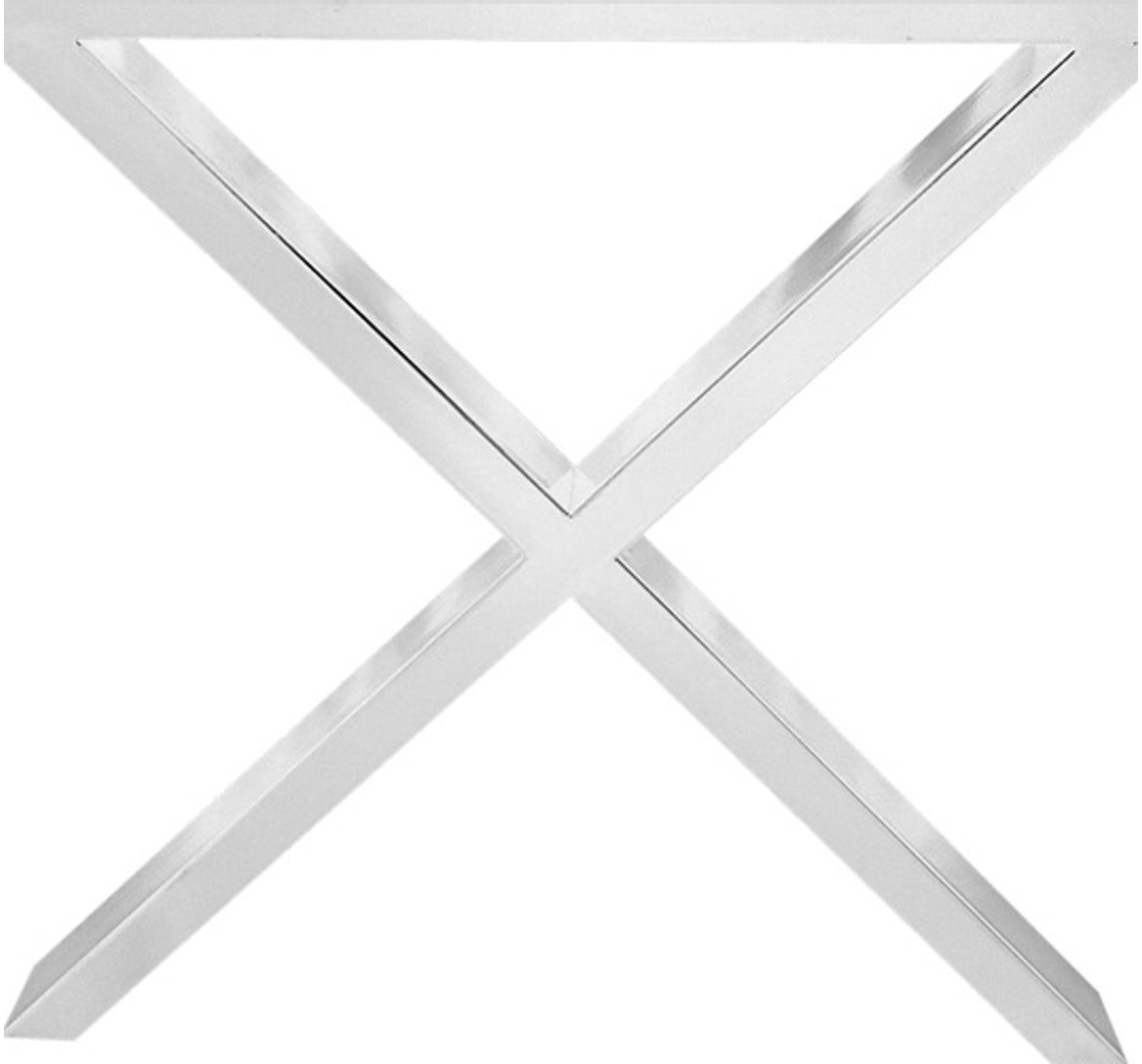 Bordben til plankebord House of Sander X Base krydsstel hvid pulverlakeret stål H71ÃB15ÃL70 cm