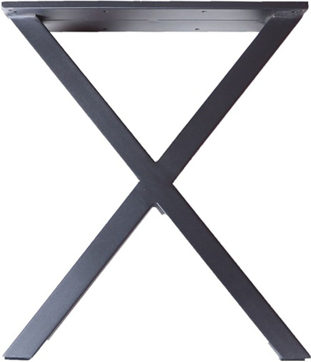 Bordben til udendørsbrug House of Sander GXS krydsstel, sort galvaniseret metal H42xB42xL12 cm