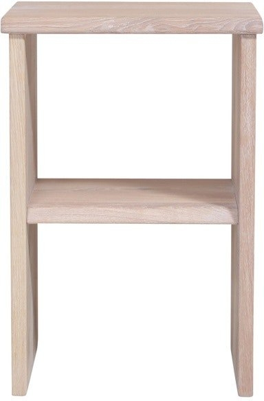 Sengebord natbord House of Sander Mono hvidt egetræ med hylde 60 x 30 x 40 cm
